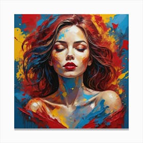 Woman With Red Hair Canvas Print