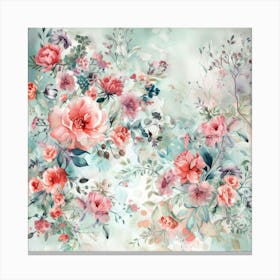 Floral Watercolor Painting Canvas Print