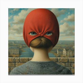 Girl With A Red Hat Canvas Print