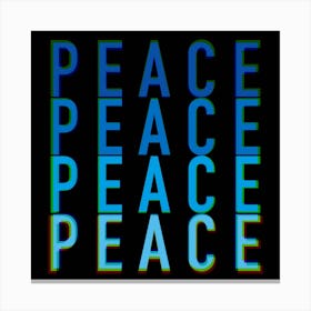 Minimalist Peace Typography Canvas Print