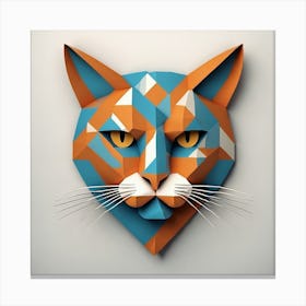 Geometric Cat Canvas Print