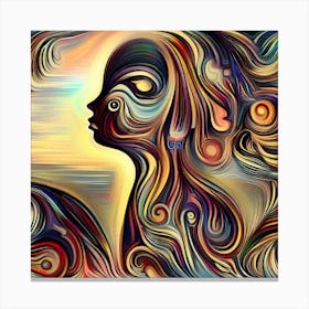 Abstract Of A Woman 3 Canvas Print