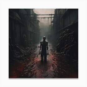 Zombies In The City Canvas Print