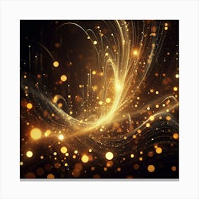 Abstract Golden Light Background Canvas Print