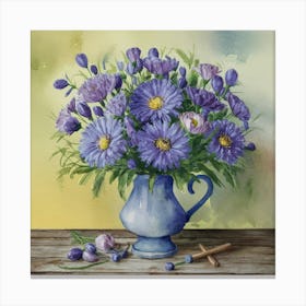 Lilacs In A Vase Canvas Print