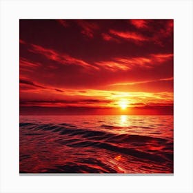 Sunset Over The Ocean 158 Canvas Print