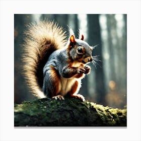 Squirrel In The Forest 50 Canvas Print