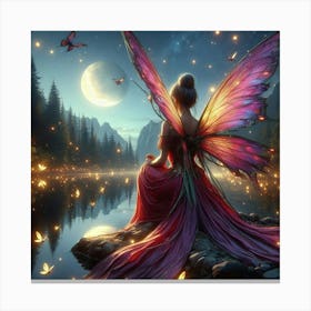 Fairy In The Moonlight Canvas Print