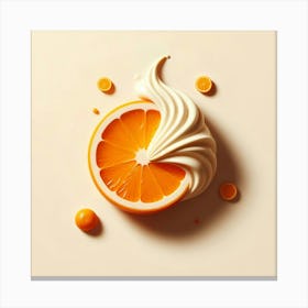 Orange Whipped Cream Canvas Print