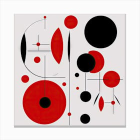Red Circles #669 Canvas Print