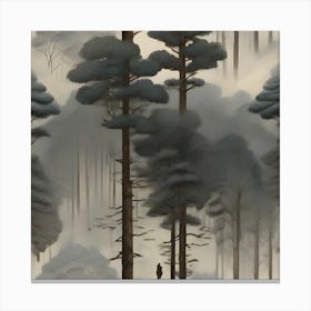 Forest In The Fog Canvas Print