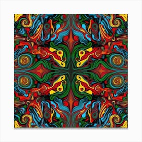 Abstract Psychedelic Pattern Canvas Print