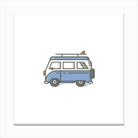 Camper Van Car Transportation Vehicle Bus Canvas Print