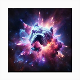 Bulldog In Space Canvas Print