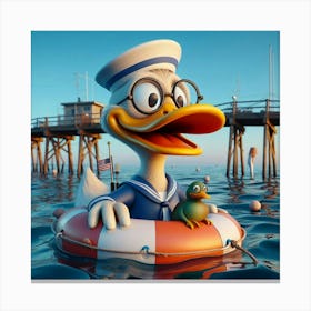 Duck Sailor 3 Canvas Print