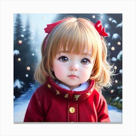 Kawaii anime portrait Carolyn Canvas Print