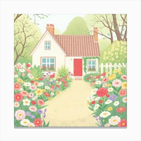 House In The Garden 6 Canvas Print