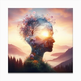 Woman'S Head Canvas Print