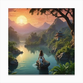 Asian Landscape Painting 7 Canvas Print