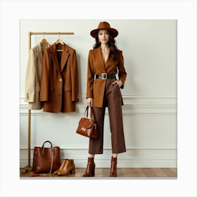 Woman In A Brown Suit 1 Toile