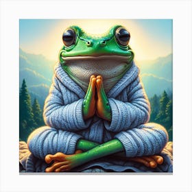 Frog Meditation 2 Canvas Print