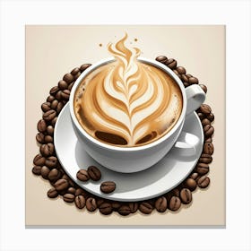 Default Coffee Art 2 Canvas Print