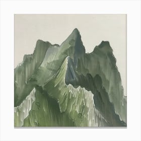 Japanese Watercolour Of Mount Nasu 3 Canvas Print