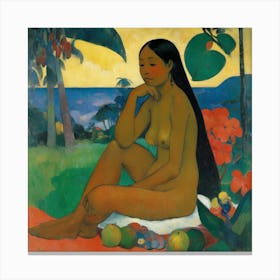 exotic eve by paul gauguin art Canvas Print
