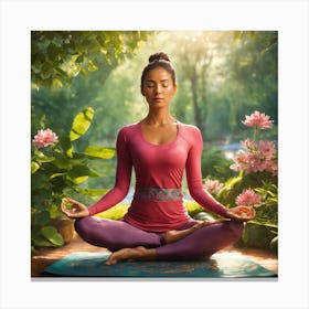 Woman Meditating 1 Canvas Print