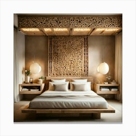 Asian Bedroom Design 31 Canvas Print