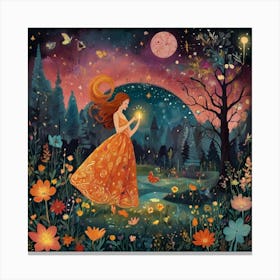 Girl In The Forest 2 Canvas Print