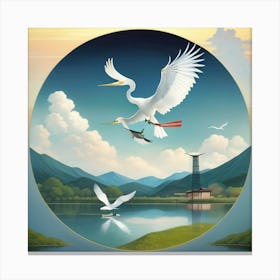 White Egret Canvas Print