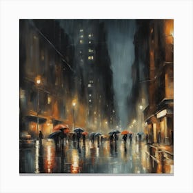 Rainy Night 1 Canvas Print