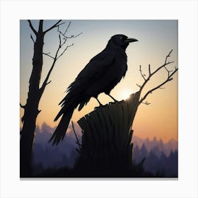 Ebony Sentinel Canvas Print