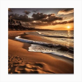 Sunset On The Beach 739 Canvas Print