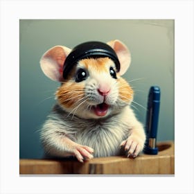 Hamster In A Hat 2 Canvas Print