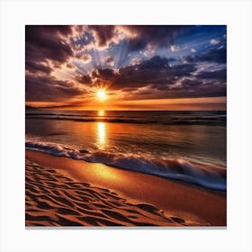 Sunset On The Beach 465 Canvas Print