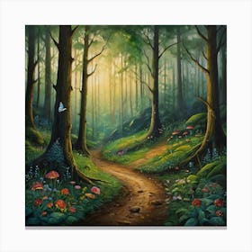 Path In The Woods Canvas Print