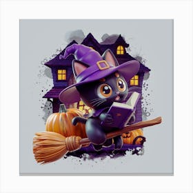 Halloween Cat Canvas Print