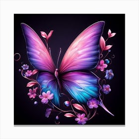 Butterfly Wallpaper Canvas Print