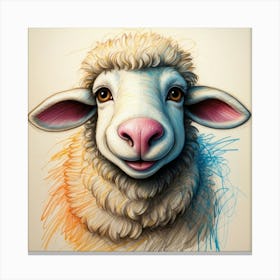 Sheep'S Face Canvas Print