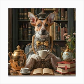Dog & A Teapot Canvas Print