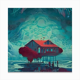 Floating hut Canvas Print