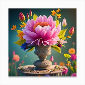 Flowers In A Vase 3 Canvas Print