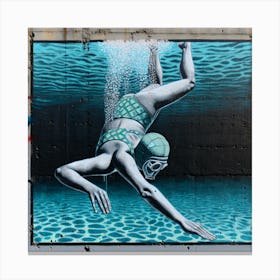 Swimming Canvas Print