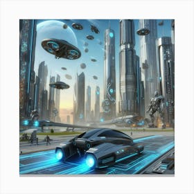 Futuristic City 41 Canvas Print