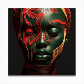 Abstract Portrait Of A Woman 6 Canvas Print