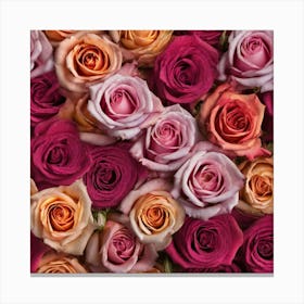 Roses Background Canvas Print