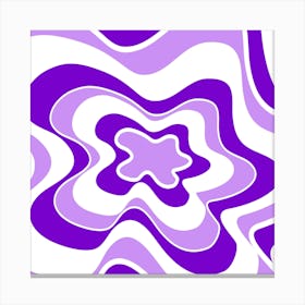 Purple And White Swirls Canvas Print