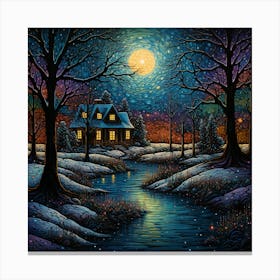 Fairy Winter Landscape Canvas Print